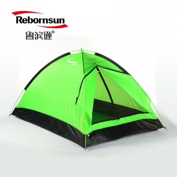 鲁滨逊户外帐篷1-2人双层超轻玻杆春游帐篷 绿色