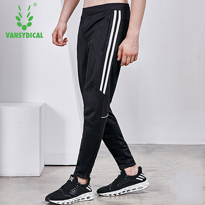 范斯蒂克vansydical 秋季新款修身弹力健身房训练跑步长裤男 MQ1818701 黑色