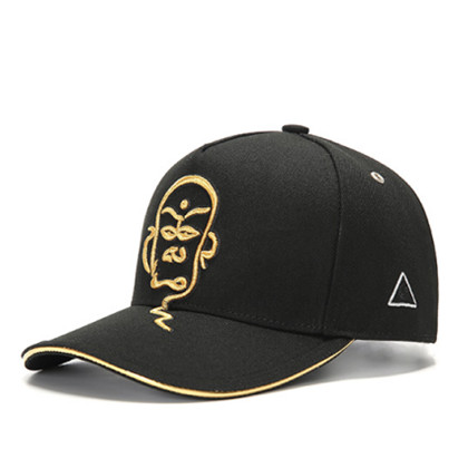 GC岗措棒球帽 喜马拉雅潮牌 圣者 黑布金标 可调节帽围 男女通用旅行户外帽子