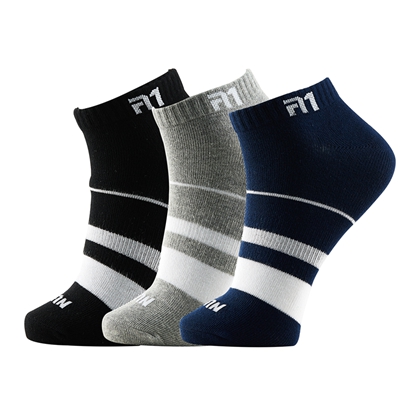 泰昂TAAN运动袜 T-376 男款 船袜，薄款 三双混色装（防臭、柔软、耐磨、包裹）