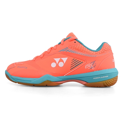 尤尼克斯YONEX 羽毛球鞋 65Z二代女款升级款SHB-65Z2LEX 珊瑚橙 专业女士羽毛球鞋
