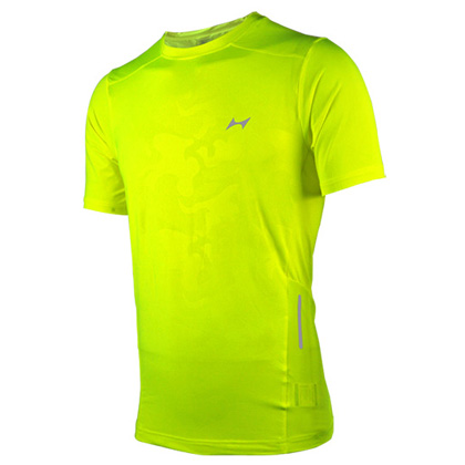 海尔斯跑步T恤 TX-0004 荧光绿 男款（跑团团购款，性价比之选）