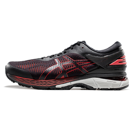 ASICS亚瑟士跑步鞋 KAYANO25（K25）女稳定支撑跑鞋 1012A026-004 黑色/红色