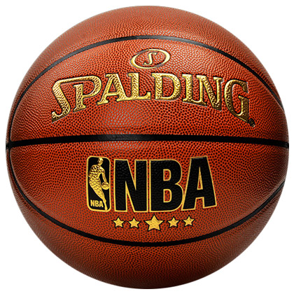 斯伯丁Spalding 金色LOGO 室内外篮球掌控比赛用 五星上将款76-138