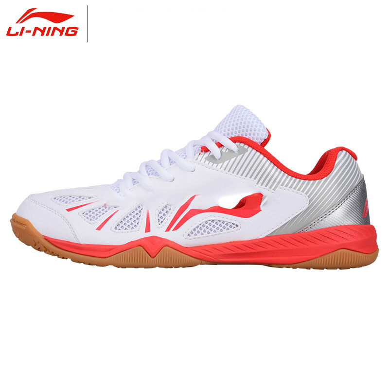 李宁 APTM003-1 男款乒乓球鞋 白红