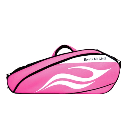 BONNY波力羽毛球包 1TB16015 粉白色 波力自由舰系列六支装球包