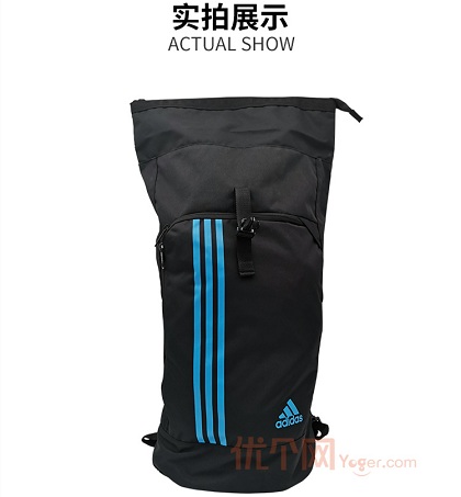 阿迪达斯Adidas 双肩包足球健身 ADIACC041 黑色 蓝
