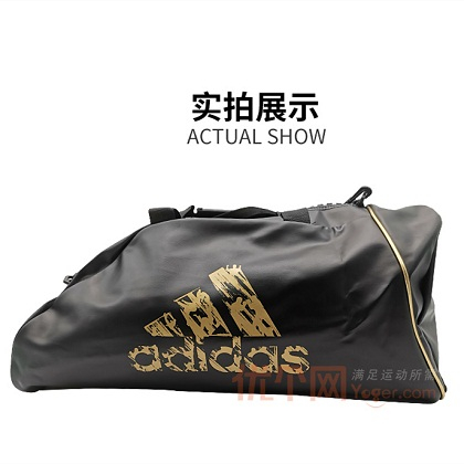 阿迪达斯Adidas拳击包 健身运动包 ADIACC051 拳击运动2合1包 黑色/金色