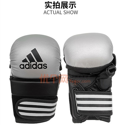 阿迪达斯Adidas 专业搏击MMA拳击手套 ADICSG061 SMU 黑银