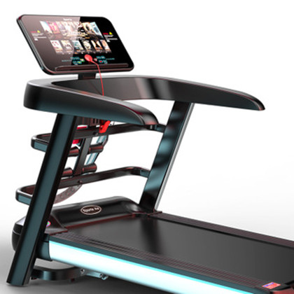 比纳直销 电动跑步机A6 多功能彩屏wifi可看视频 室内折叠跑步机健身器材 家用跑步机