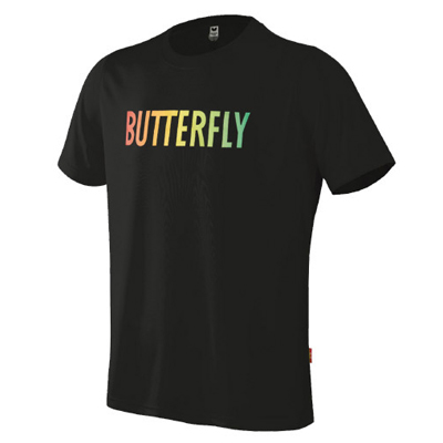 蝴蝶Butterfly BWH-827-02 乒乓球短袖运动短袖 透气舒适 黑色