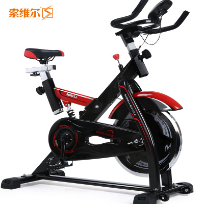 索维尔 SW-D11静音动感单车健身器材家用脚踏运动自行车室内减肥瘦身健身车 红黑色