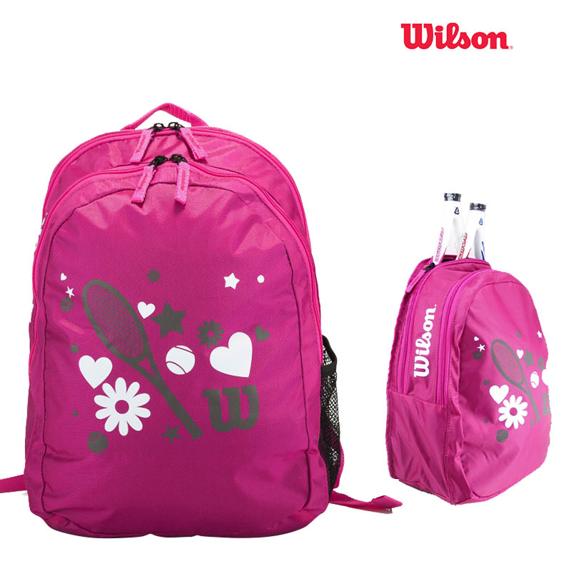 威尔胜WILSON网球包双肩包男女专业背包  可装1-2支拍子 WR644595 粉色