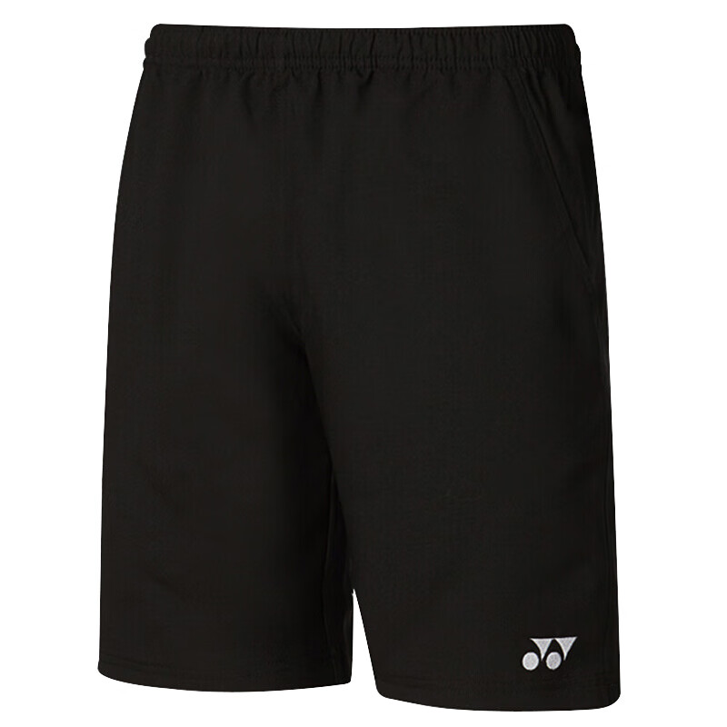 YONEX尤尼克斯羽毛球服 男款 运动速干短裤 团队款比赛训练运动裤 15048CR-007 黑色