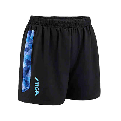STIGA斯帝卡 乒乓球运动服短裤 男女同款透气 速干比赛训练短裤 CA-52161 蓝黑色