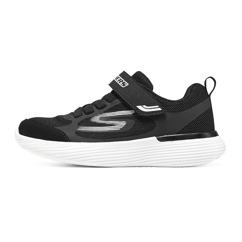 斯凯奇（Skechers）儿童板鞋秋季新款儿童休闲鞋儿童透气运动鞋405253L-BLK黑色