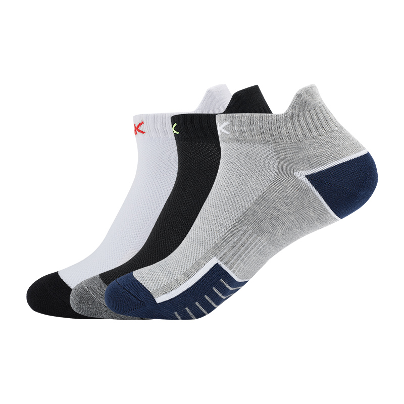 匹克运动袜子组合三双装新款跑步篮球袜短袜透气防臭训练袜男DW132311