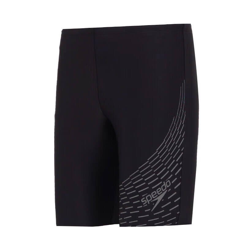 速比涛（Speedo）男士泳裤新款健身训练游泳裤Essentials系列 8-11355G692黑色/深灰色