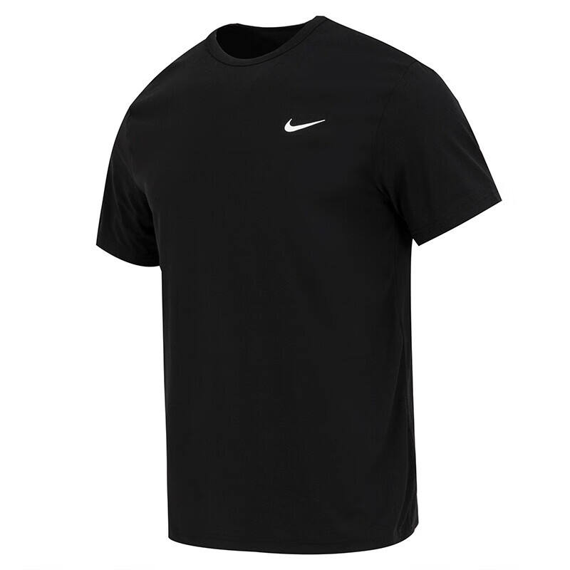 耐克（NIKE）男装运动服跑步健身训练快干半袖宽松透气短袖T恤 DV9840-010黑/白