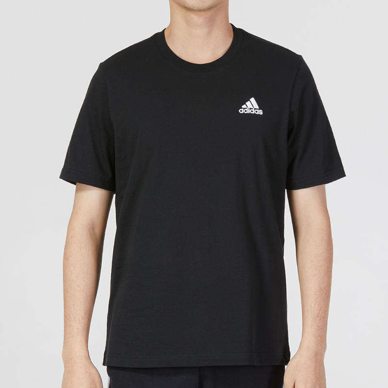 阿迪达斯（adidas）男子M SL SJ T运动跑步圆领短T恤 IC9282黑色