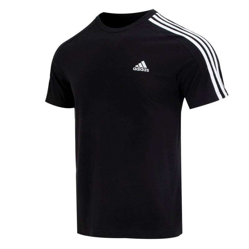 阿迪达斯 （adidas）男子M 3S SJ T运动训练休闲圆领短袖T恤 IC9334黑色