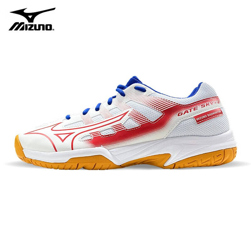美津浓（MIZUNO）男女款GATE SKY 2排球鞋减震防滑耐磨运动鞋 71GA224003白色/红色
