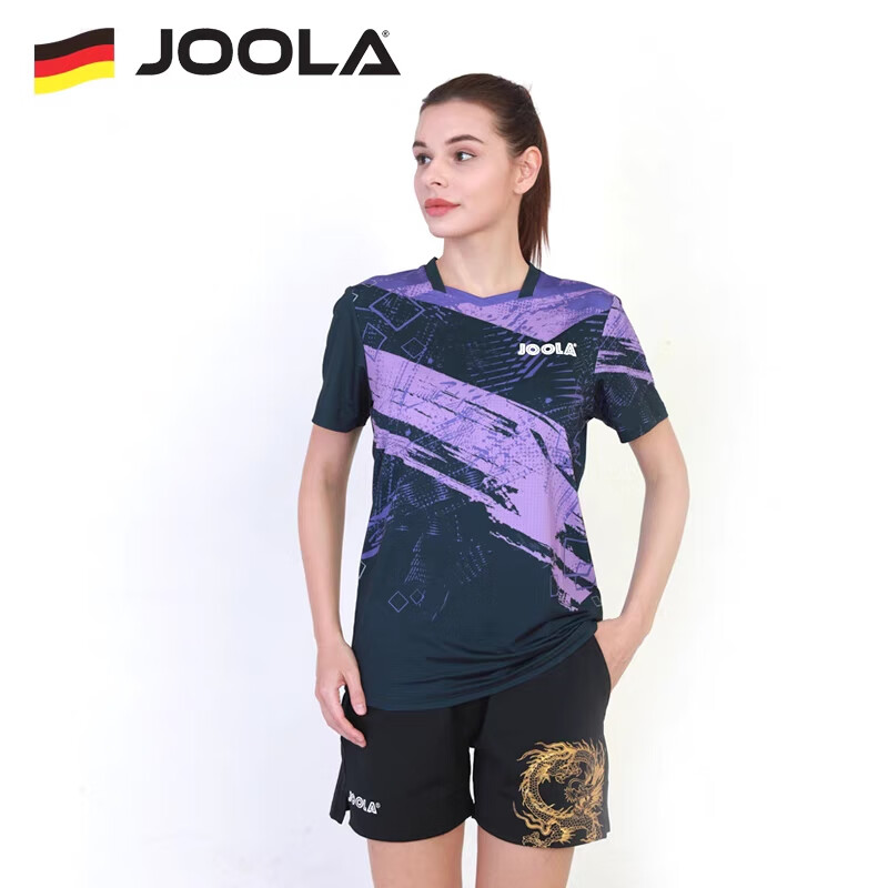 JOOLA优拉 尤拉乒乓球服 乒乓比赛运动短袖 乒乓球上衣 2207星际 紫色