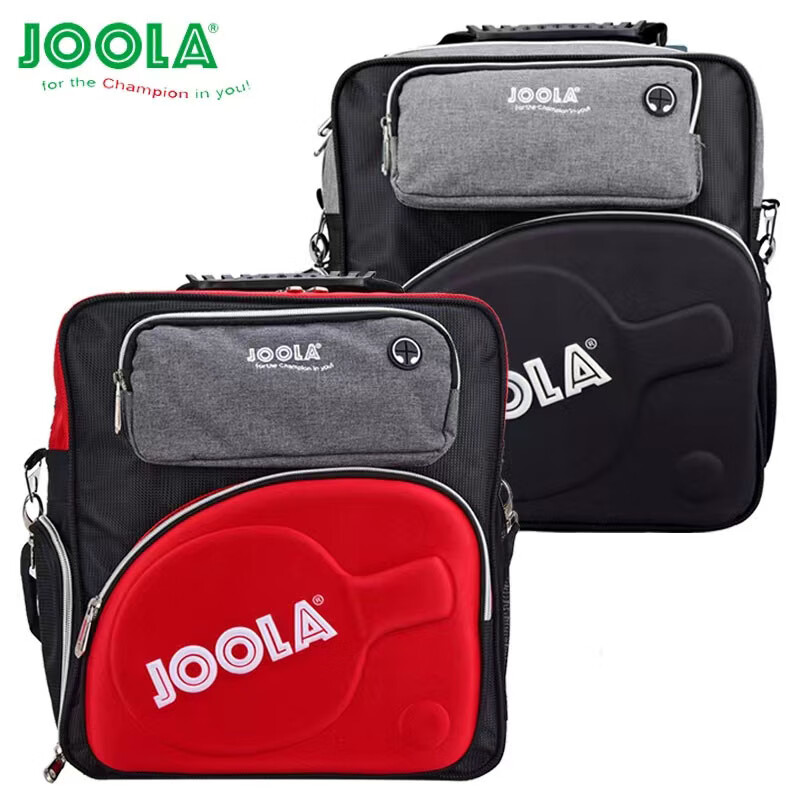 JOOLA优拉 尤拉乒乓球包 多功能乒乓球教练包 运动单肩包 855 黑灰/黑红两色可选