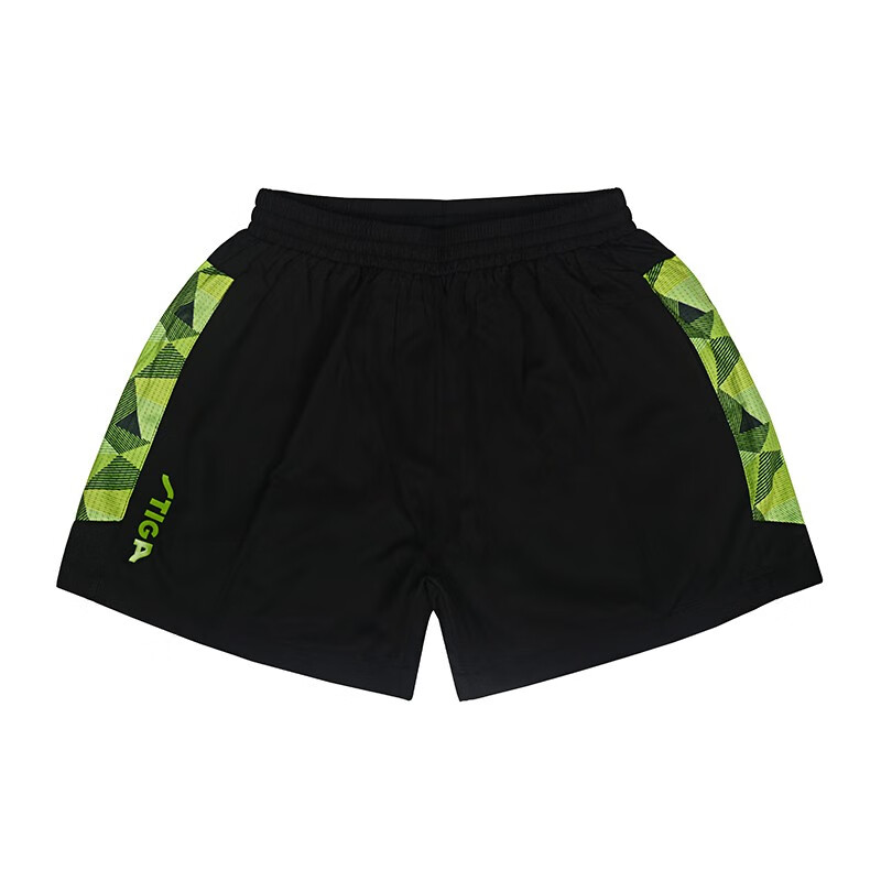 STIGA斯帝卡 乒乓球运动服短裤 男女同款透气速干比赛训练短裤 CA-52151 绿黑色