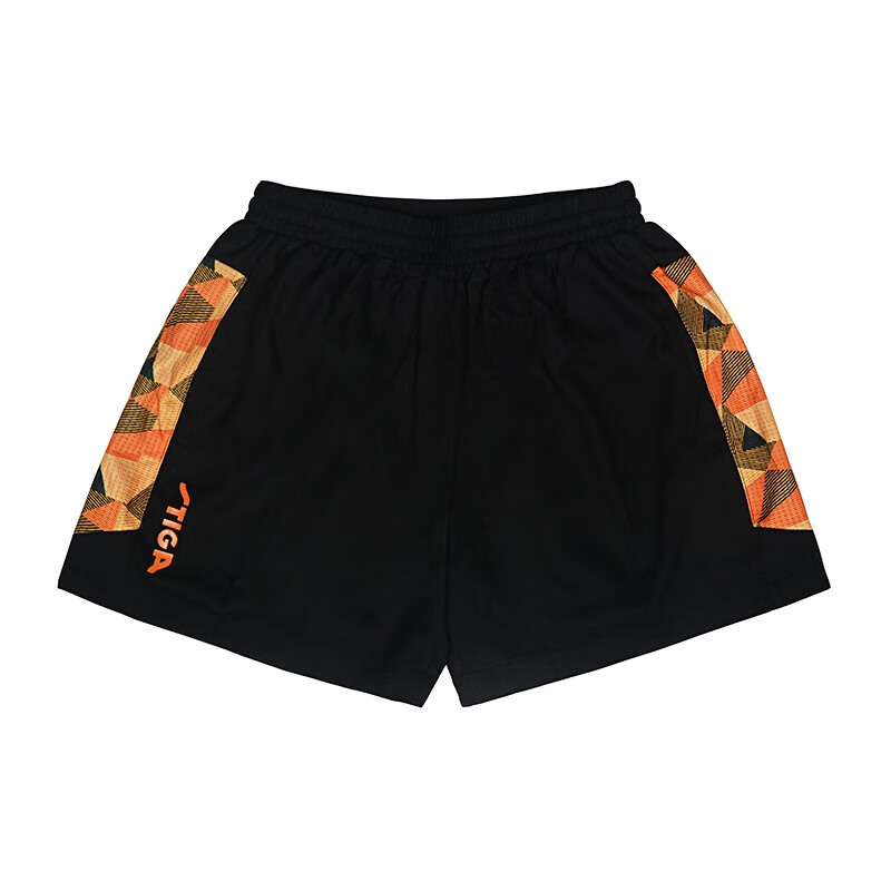 STIGA斯帝卡 乒乓球运动服短裤 男女同款透气速干比赛训练短裤 CA-52181 橙黑色