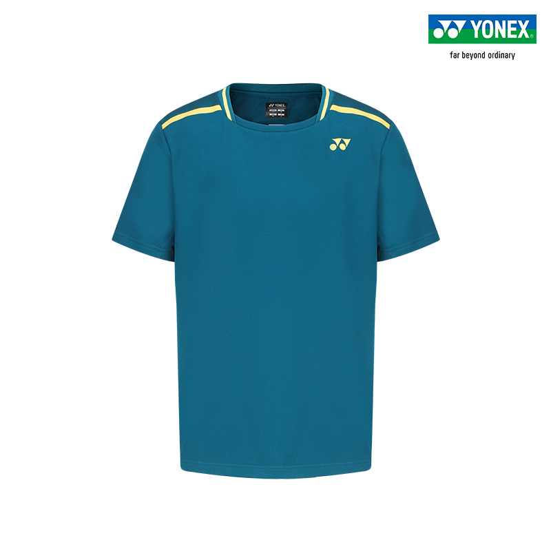 YONEX尤尼克斯 2024澳网大赛服网球服 10559EX 24SS大赛系列yy澳网服装 男款运动T恤短袖 月青蓝
