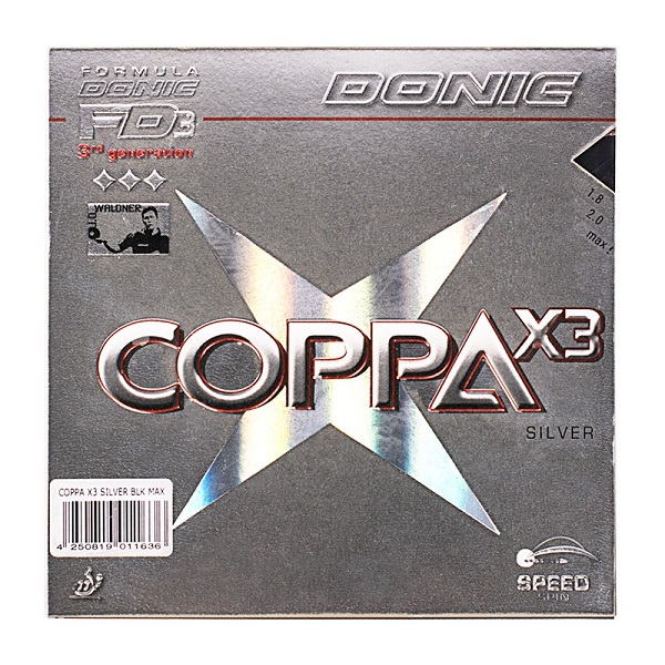 DONIC多尼克 COPPA X3 PLATIN 铂金X3加强 12089内能套胶