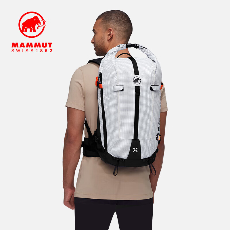 猛犸象（MAMMUT）Trion 户外男女款时尚多功能大容量登山徒步双肩背包 白-黑色 28 L 2520-03832