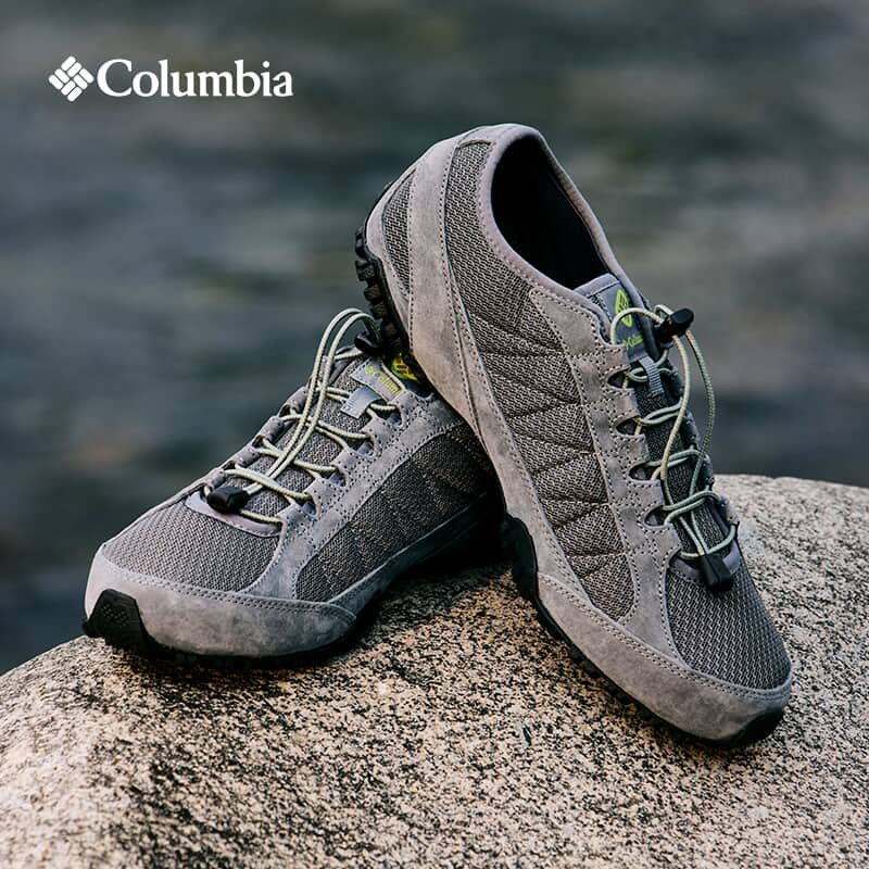 Columbia哥伦比亚 男子抓地耐磨舒适旅行野营运动户外休闲鞋 浅灰色 24新色 DM1195033
