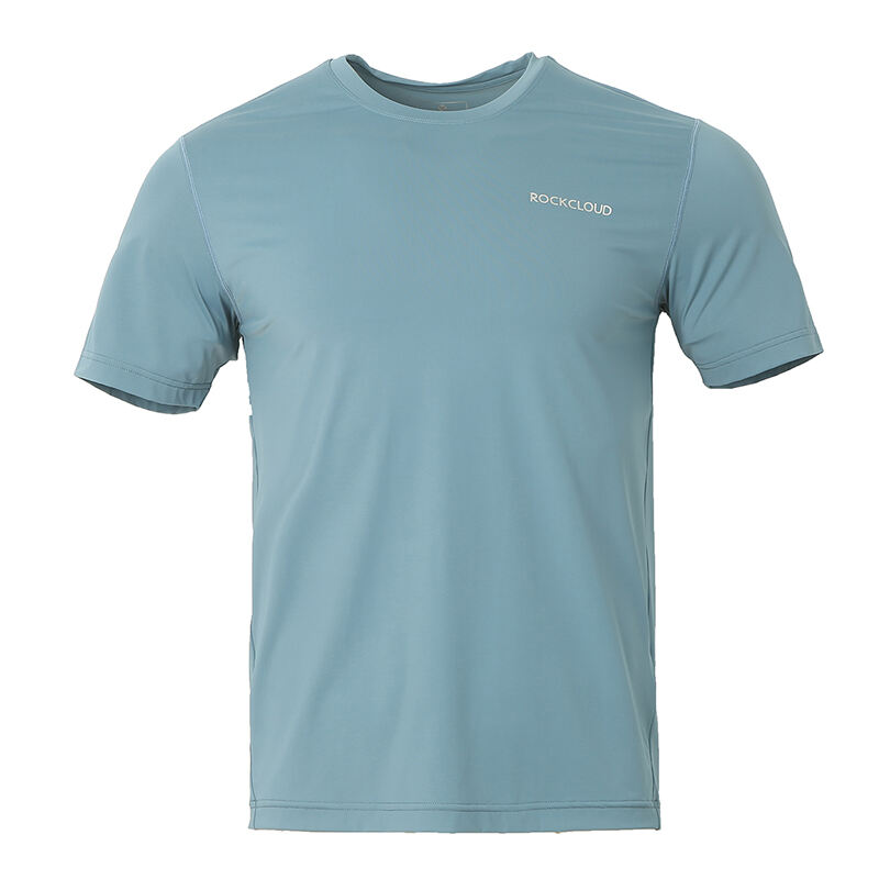 岩云RockCloud户外运动跑步健身训练舒适透气男款短袖速干T恤 雾霭蓝 YS400530