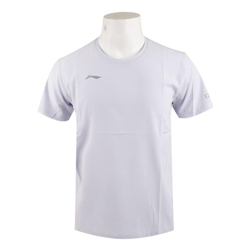 LI-NING李宁 乒乓球服 荣耀短袖T恤上衣 比赛服训练服 速干透气文化衫 AHSU291-2 白色