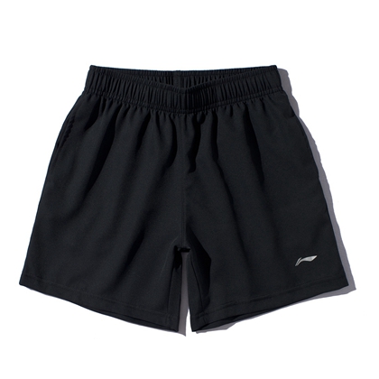 李宁儿童短裤 AAPP034-1黑色羽毛球短裤