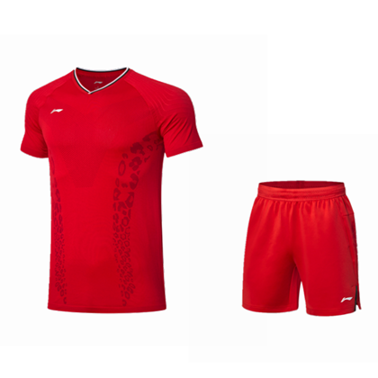 2019年世锦赛国羽球迷服套装 男款 赤樱红（AAYP279-2 AAPP277-2）