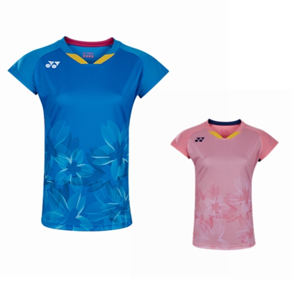尤尼克斯YONEX 羽毛球服 20566EX 短袖运动T恤 女款 樱花粉/明亮蓝 双色可选 