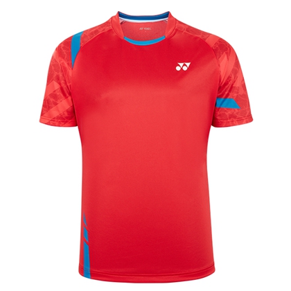 尤尼克斯YONEX 羽毛球服 110050BCR 短袖运动T恤 男款 清新红