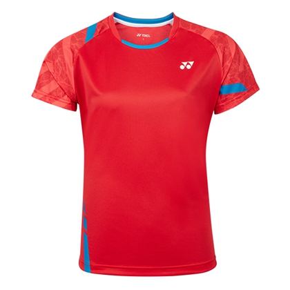 尤尼克斯YONEX 羽毛球服 210050BCR 短袖运动T恤 女款 清新红 