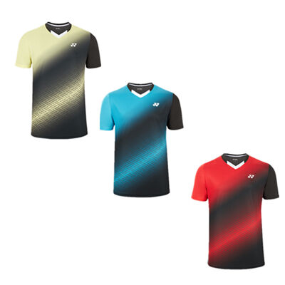 尤尼克斯YONEX羽毛球服 110220BCR男款短袖运动T恤（渐变色彩，动感有型）