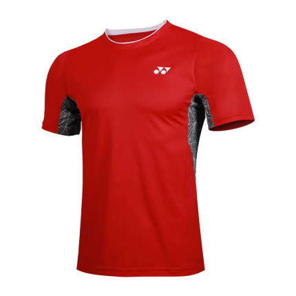 YONEX/尤尼克斯 210030BCR/110030BCR 羽毛球服男女短袖比赛训练上衣春夏薄款透气 红色