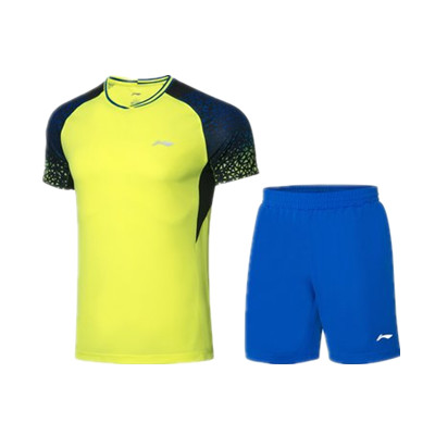 李宁比赛套装 AATQ023-2男款羽毛球服套装，羽毛球服团购套装