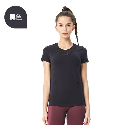 悠途UTO 炫系列炫灵款3.0女士运动短袖 904204 黑色 跑步瑜伽普拉提徒步休闲BARRE