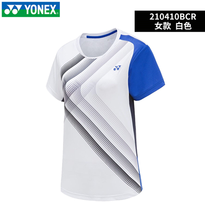 尤尼克斯YONEX羽毛球服 210410BCR 女款 短袖 白色