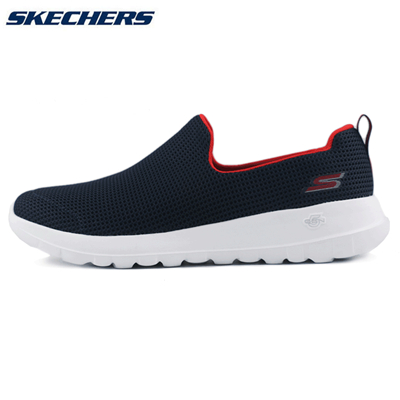 斯凯奇SKECHERS运动鞋 GO WALK MAX 男款健步鞋 54638-NVRD 海军蓝色/红色
