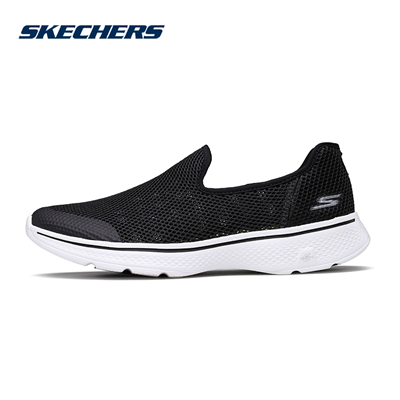 斯凯奇SKECHERS运动鞋 GO WALK 4 男款健步鞋 54158-BKW 黑色/白色