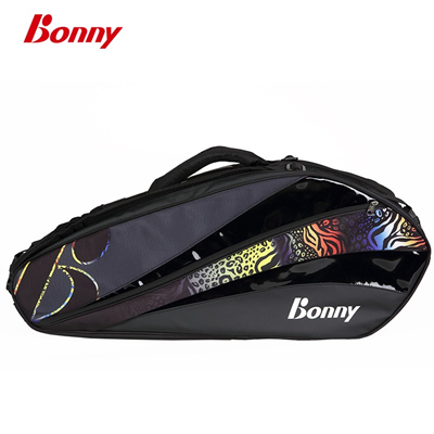 波力BONNY羽毛球包 1TB19006 动力系列六支装拍包 黑色