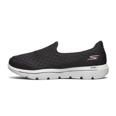 斯凯奇SKECHERS运动鞋 GO WALK EVOLUTION ULTRA 女款健步鞋 15738-BKW 黑色/白色